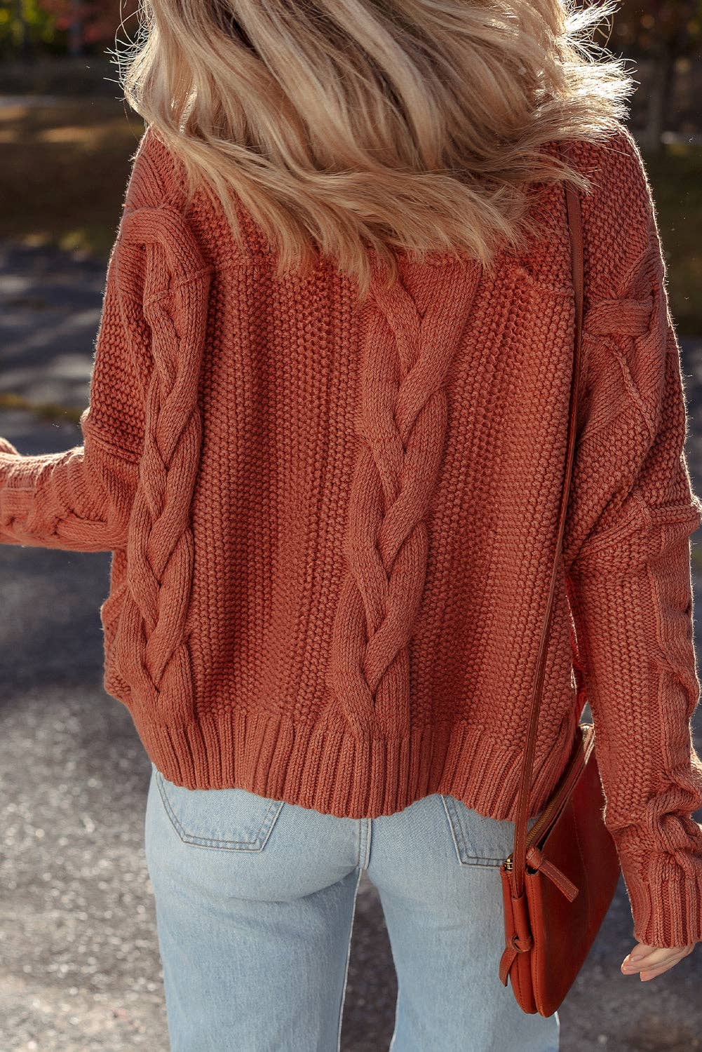 Redwood Chunky Cable Knit Slouchy Oversized Sweater