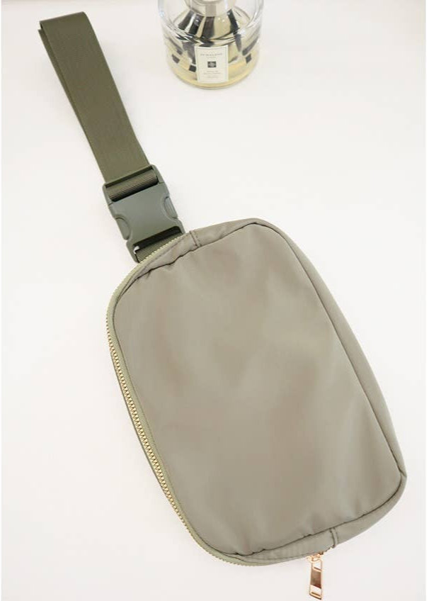 Solid Color Crossbody Bag