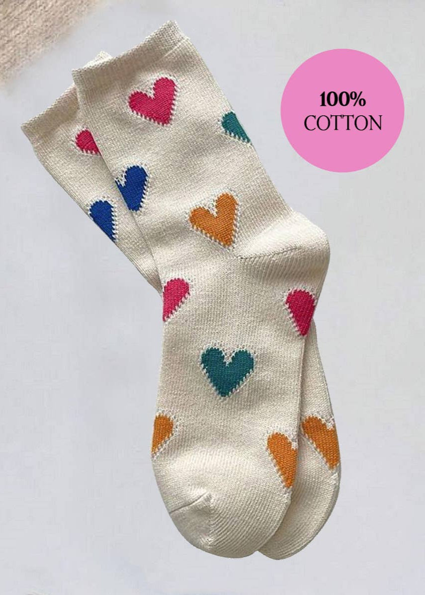 Heart Pattern Casual Socks